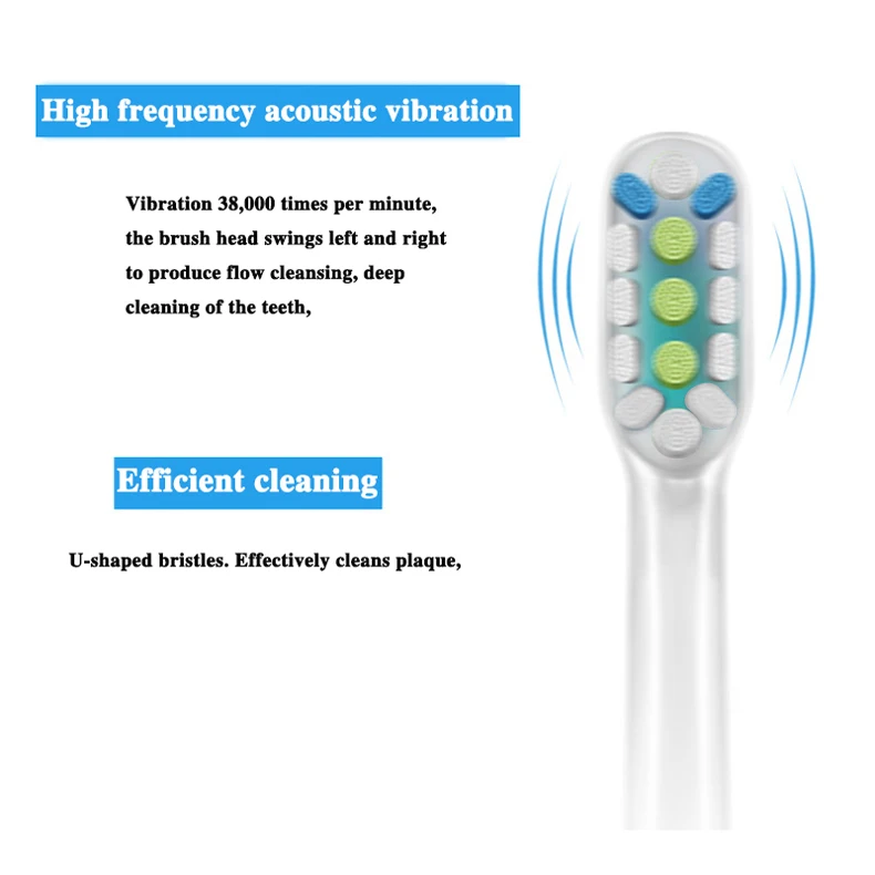 Sonic Electric Toothbrush Heads For Xiaomi SOOCAS X3 X5 X3U X1 V1 V2 SOOCARE Head Bristle Replacement Nozzles with Anti-dust Cap