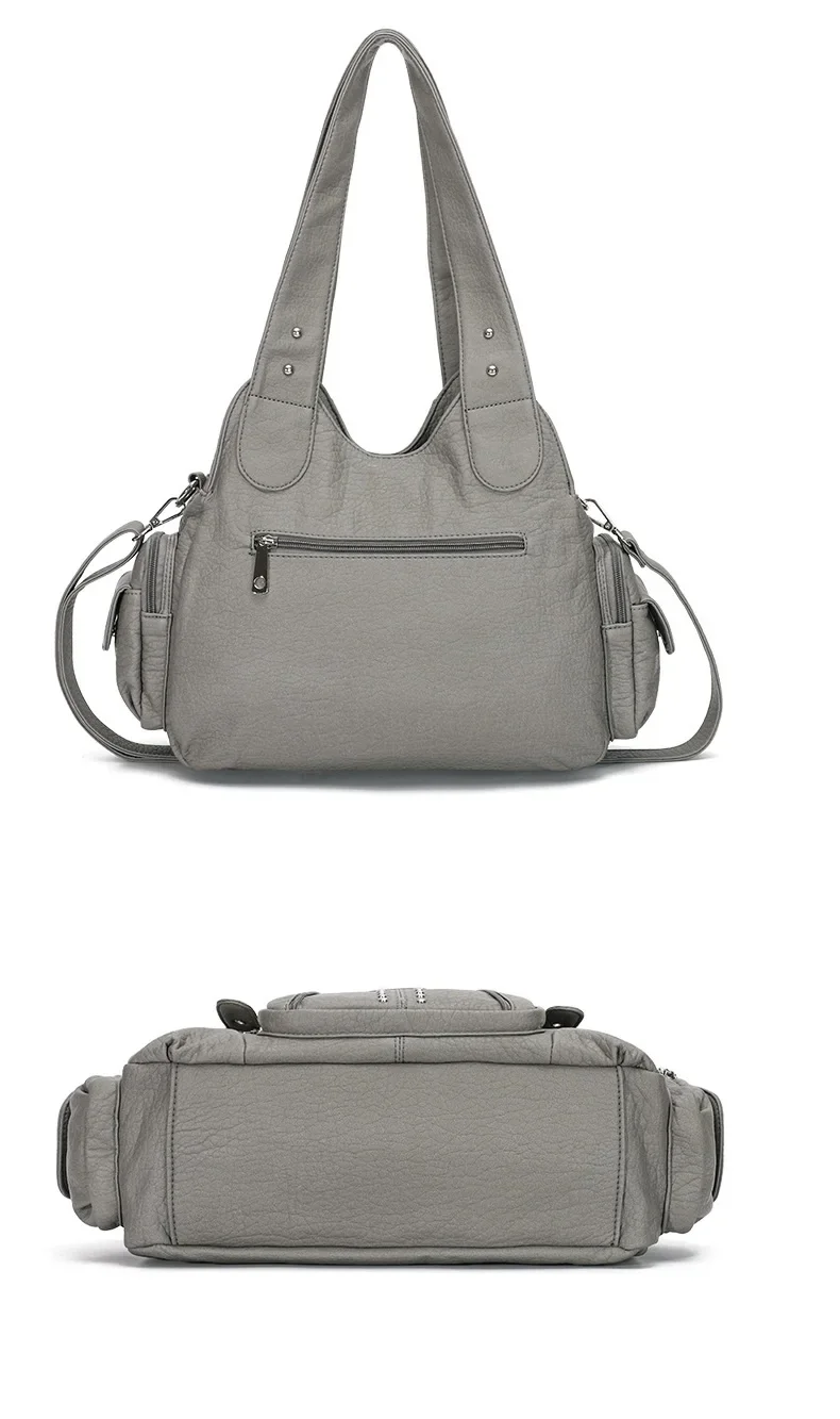 Women Handbags Black Vintage Shoulder Bags Fashion PU Handbag Angel Kiss Female Satchel Big-capacity Shoulder Purse Bag Feminina