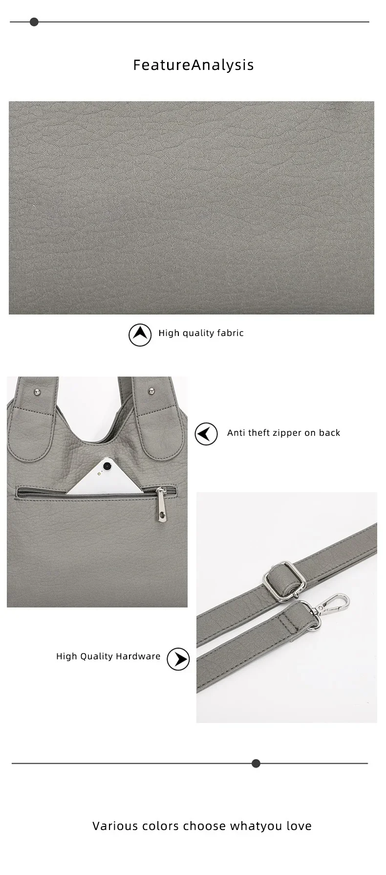 Women Handbags Black Vintage Shoulder Bags Fashion PU Handbag Angel Kiss Female Satchel Big-capacity Shoulder Purse Bag Feminina