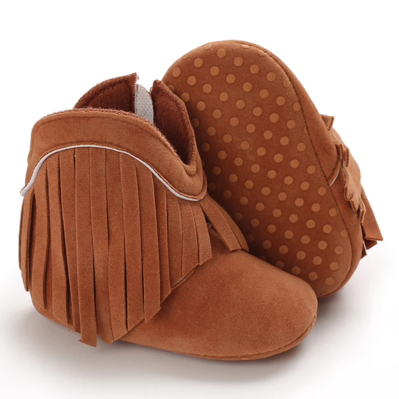 Toddler Footwear Boots Newborns Prewalkers For Unisex Baby Boys Girls Winter Keep Warm Moccasins Tassel Footwear Shoes 0-18M