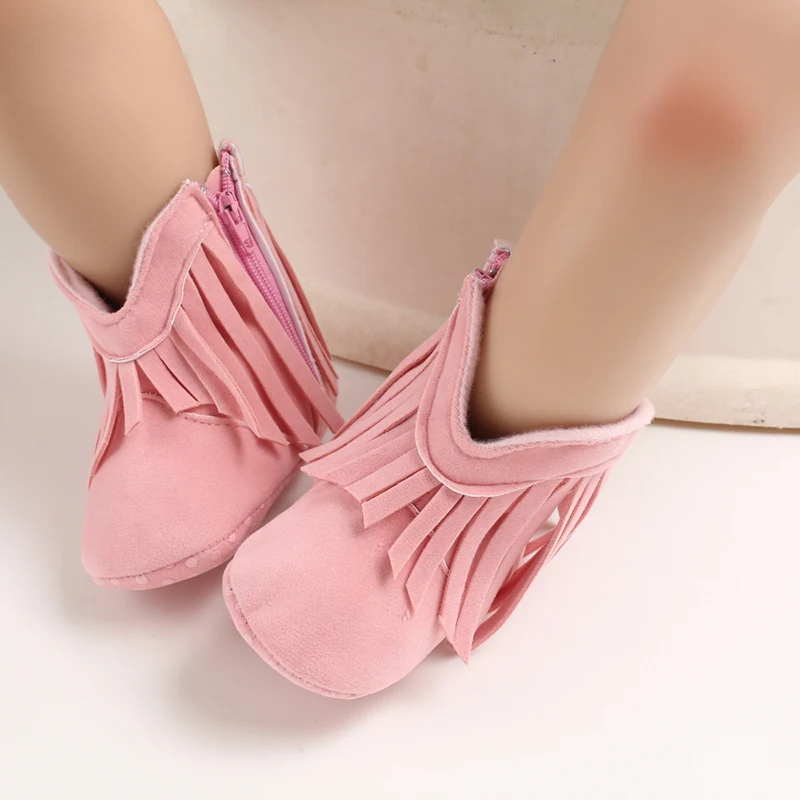 Toddler Footwear Boots Newborns Prewalkers For Unisex Baby Boys Girls Winter Keep Warm Moccasins Tassel Footwear Shoes 0-18M