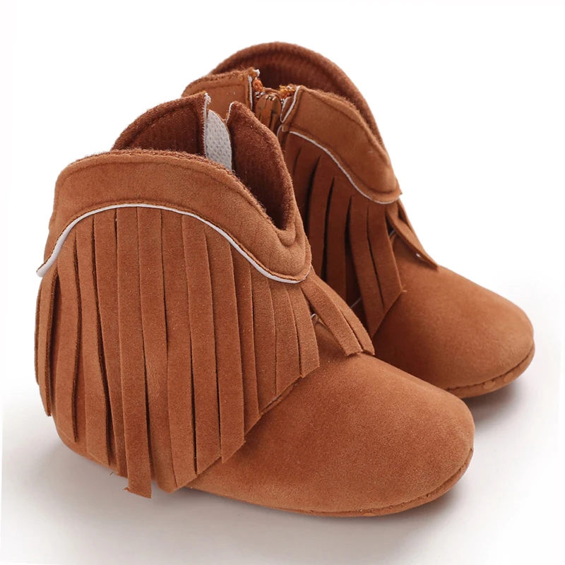 Toddler Footwear Boots Newborns Prewalkers For Unisex Baby Boys Girls Winter Keep Warm Moccasins Tassel Footwear Shoes 0-18M