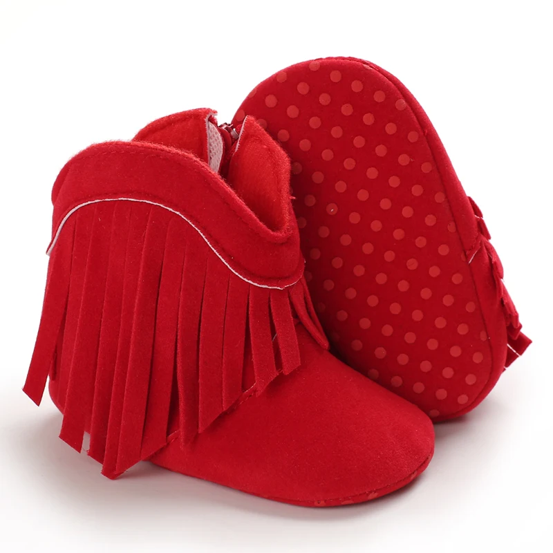 Toddler Footwear Boots Newborns Prewalkers For Unisex Baby Boys Girls Winter Keep Warm Moccasins Tassel Footwear Shoes 0-18M