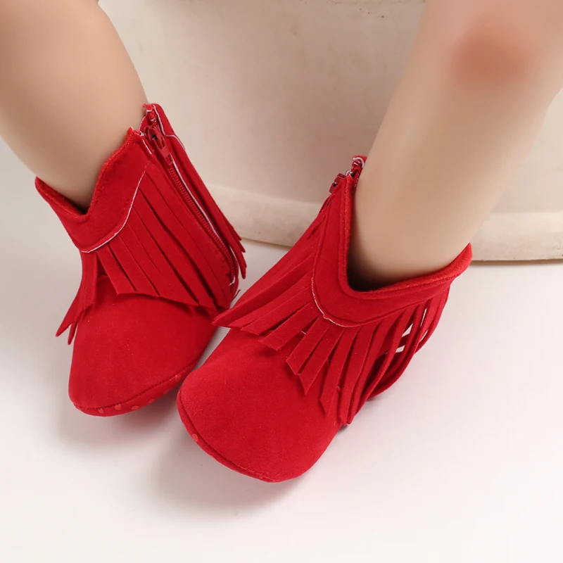Toddler Footwear Boots Newborns Prewalkers For Unisex Baby Boys Girls Winter Keep Warm Moccasins Tassel Footwear Shoes 0-18M