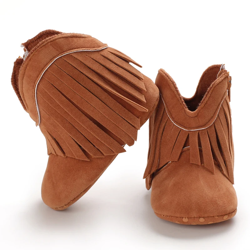 Toddler Footwear Boots Newborns Prewalkers For Unisex Baby Boys Girls Winter Keep Warm Moccasins Tassel Footwear Shoes 0-18M
