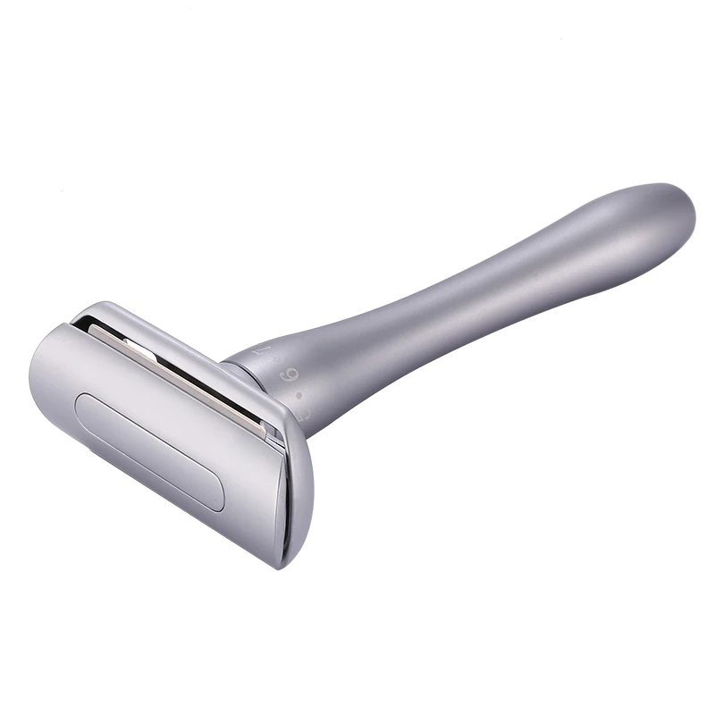 Double Edge Adjustable Safety Razors Classic Razor with 5 Blade & Case Long Handle Wet Shaving Zero Irritation Detachable Blades