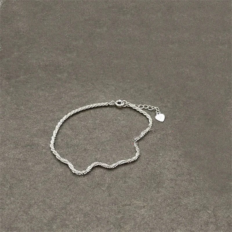 SOMILIA S925 Sterling Silver Bracelet 18K Gold Plated Sparkling Glitter Bracelet Real Money Hand Jewelry Lady Strap Holiday Gift