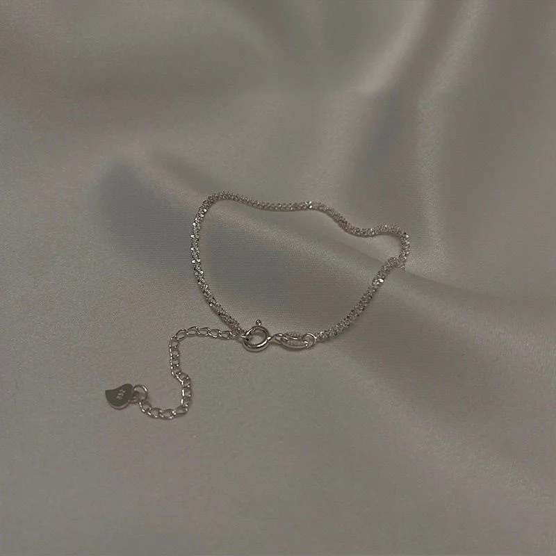 SOMILIA S925 Sterling Silver Bracelet 18K Gold Plated Sparkling Glitter Bracelet Real Money Hand Jewelry Lady Strap Holiday Gift