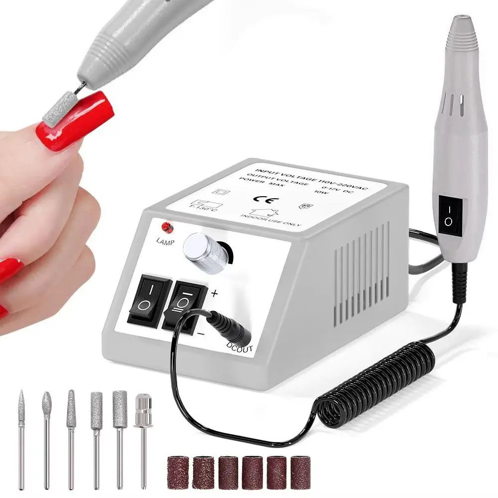 LINMANDA Professional Electric Nail Drill Machine Set Nail Files Drill Bits Gel Polish Remover Portable Nail Polisher Equipment