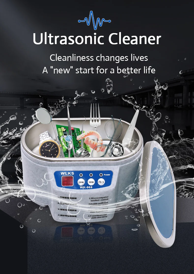 628ml Ultrasonic Cleaner Ultrasonic Bath for Jewelry Parts Glasses Circuit Board Cleaning Machine Ultrasound Jewelry Cleaner