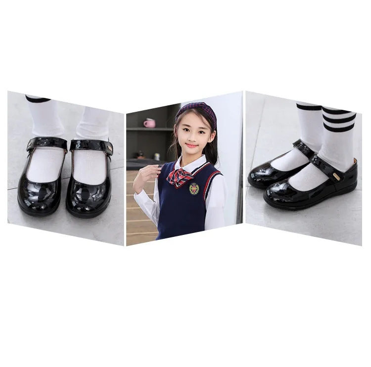 Kids Girls Leather Shoes Children Students Girls Soft Bottom Performance Shoes Children Students Princess Footwear