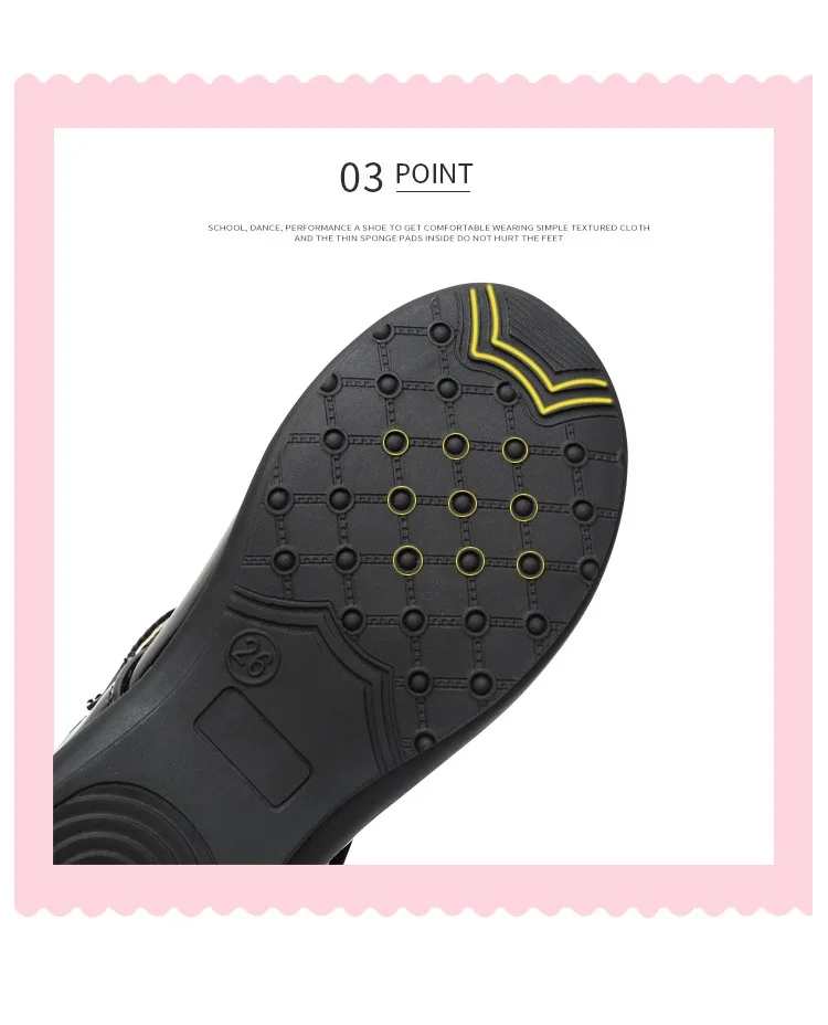 Kids Girls Leather Shoes Children Students Girls Soft Bottom Performance Shoes Children Students Princess Footwear