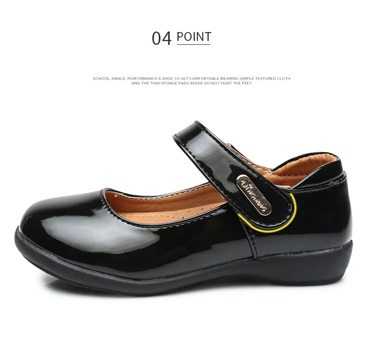 Kids Girls Leather Shoes Children Students Girls Soft Bottom Performance Shoes Children Students Princess Footwear