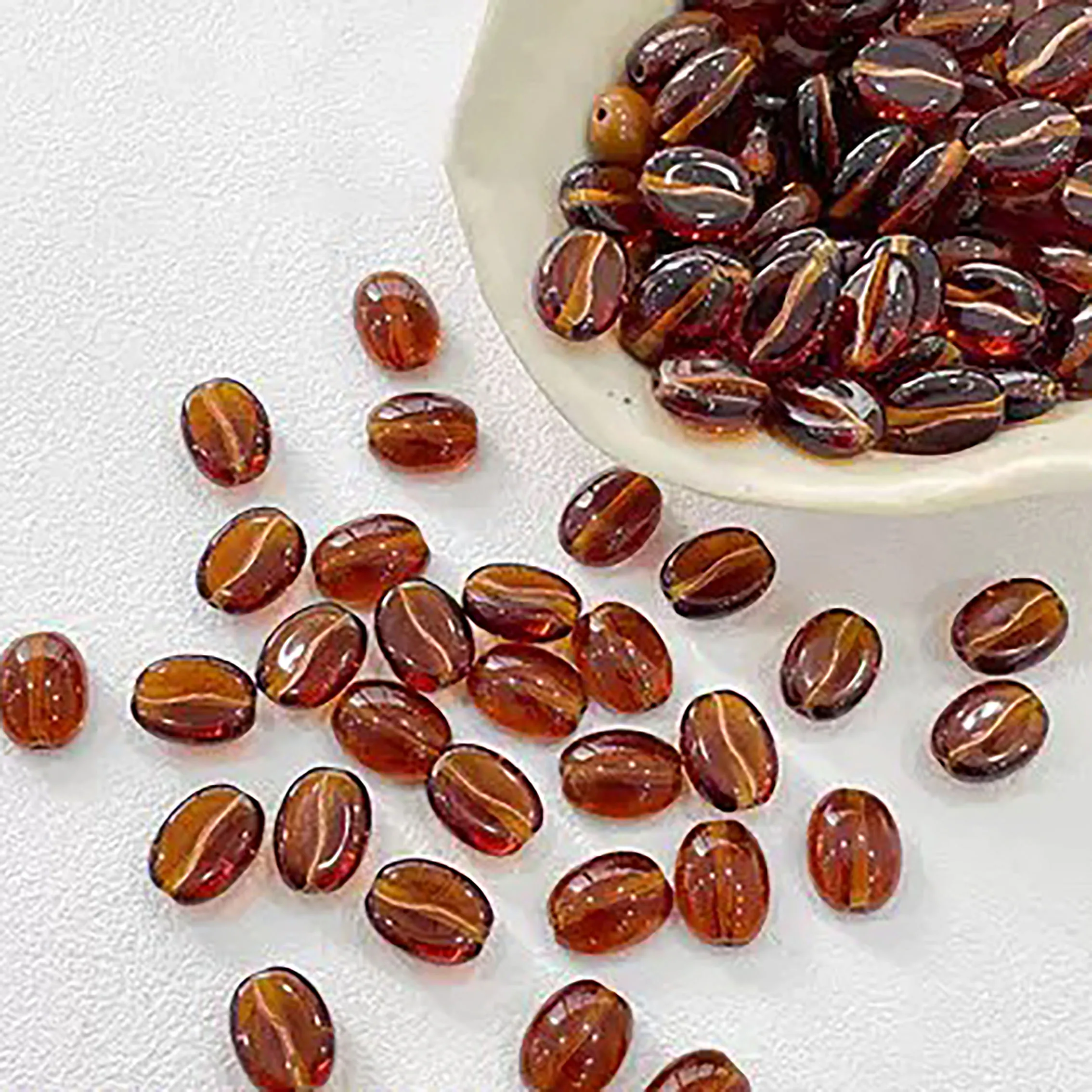 Czech Glass Beads Coffee Beads Loose Beads DIY Handmade Accessories