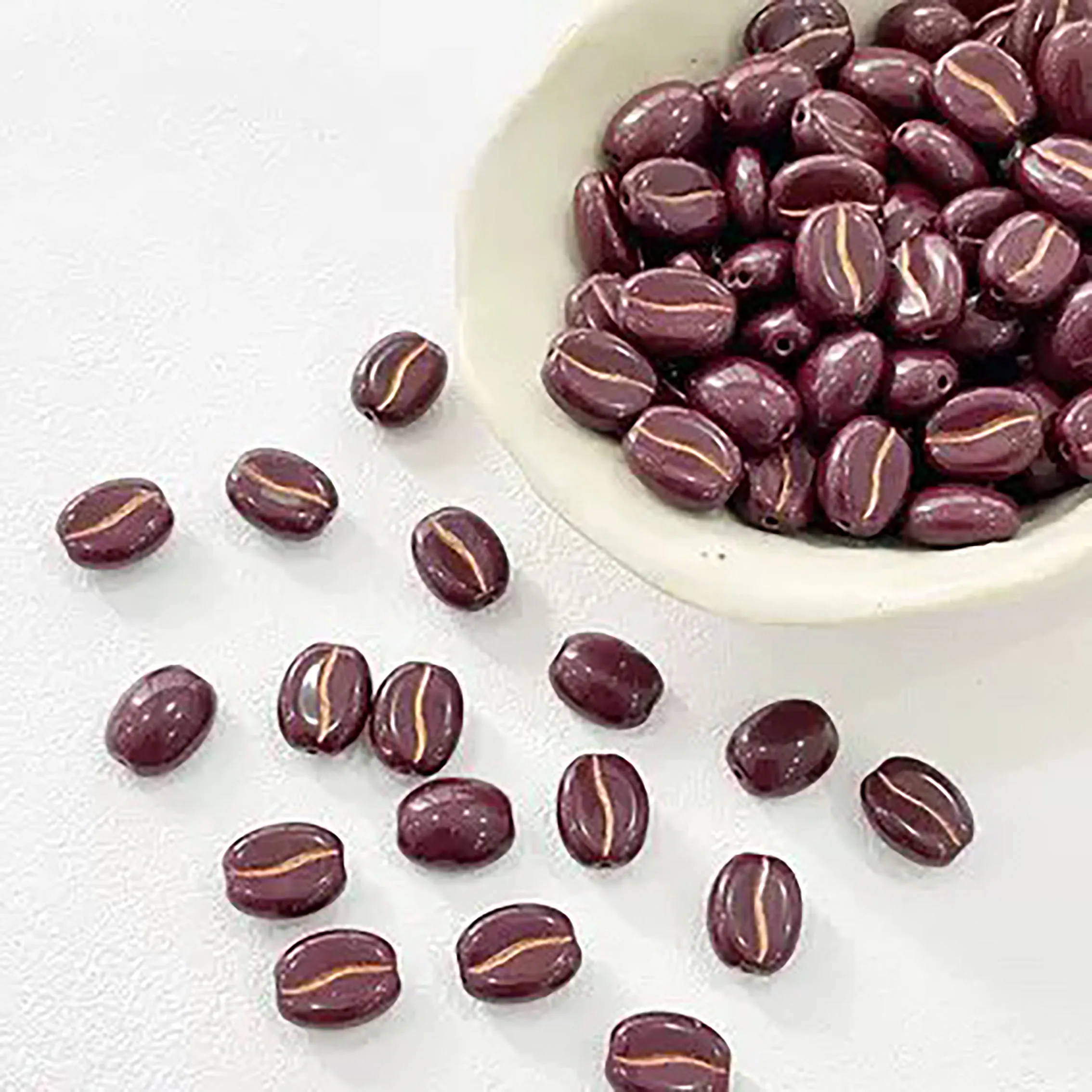 Czech Glass Beads Coffee Beads Loose Beads DIY Handmade Accessories