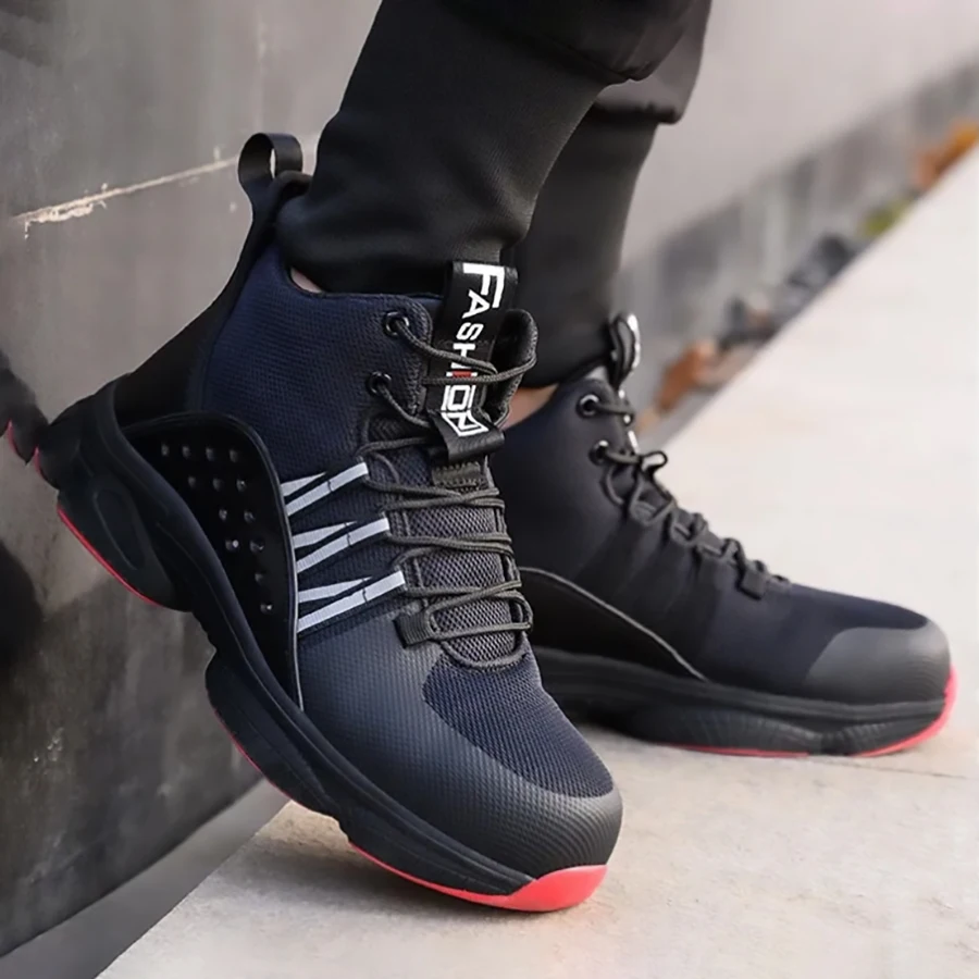 Safety Shoes Work Shoes Steel Toe Men Puncture-Protective Work Boots Indestructible Safety Lightweight