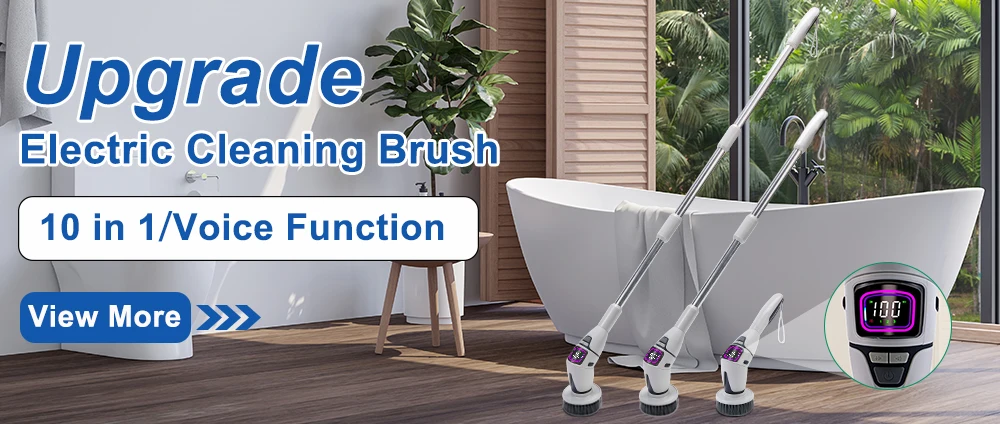 Electric Cleaning Brush 8 in 1 Multifunctional Household Wireless Rotatable Cleaning Brush For Bathroom Kitchen Windows Toilet