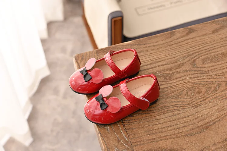 Baby Girl Shoes Soft PU Patent Leather Flats For Girls Kids Little Children Casual Flats Size 21-30 Shoes Cute Sweet Princess