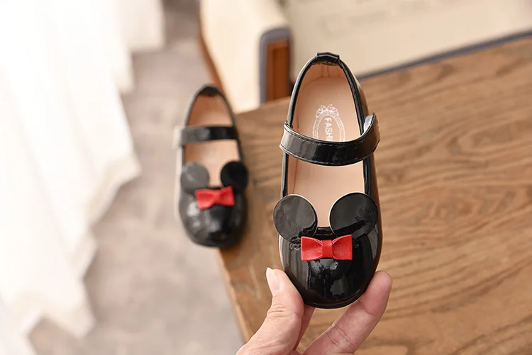 Baby Girl Shoes Soft PU Patent Leather Flats For Girls Kids Little Children Casual Flats Size 21-30 Shoes Cute Sweet Princess