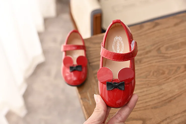 Baby Girl Shoes Soft PU Patent Leather Flats For Girls Kids Little Children Casual Flats Size 21-30 Shoes Cute Sweet Princess
