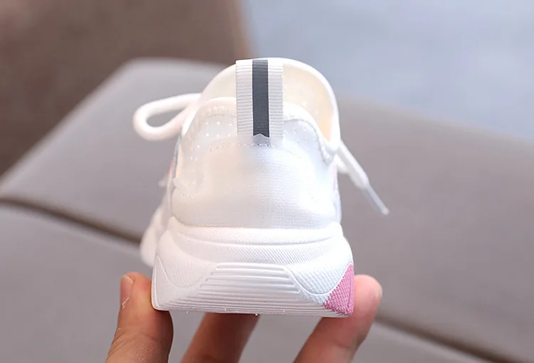 2022 Breathable Toddler Boy Sneakers Stretch Fabric Fashionable Baby Running Shoes Pink School Girl Sports Shoes Sneakers