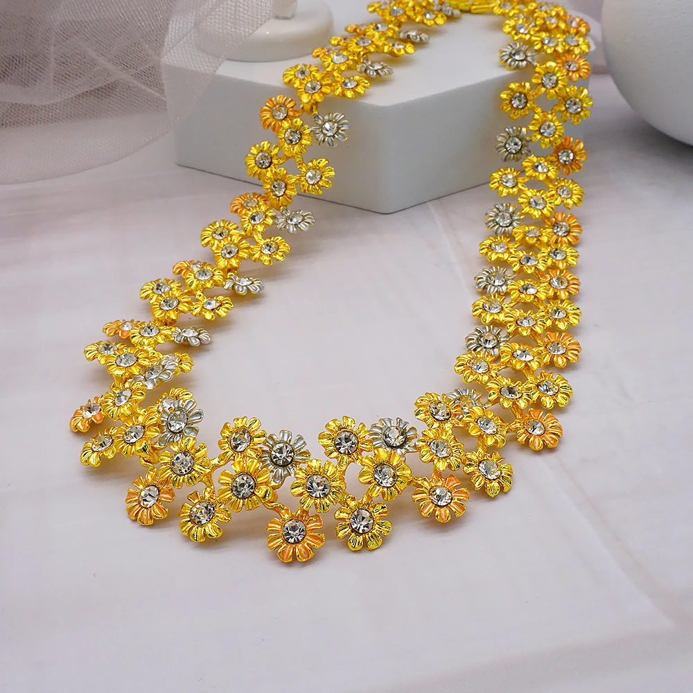 Dubai Women Gold Color Jewelry Sets African Wedding Bridal Gifts For Saudi Arab Necklace Bracelet Earrings Ring Jewellery Set