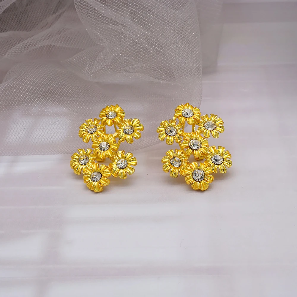 Dubai Women Gold Color Jewelry Sets African Wedding Bridal Gifts For Saudi Arab Necklace Bracelet Earrings Ring Jewellery Set