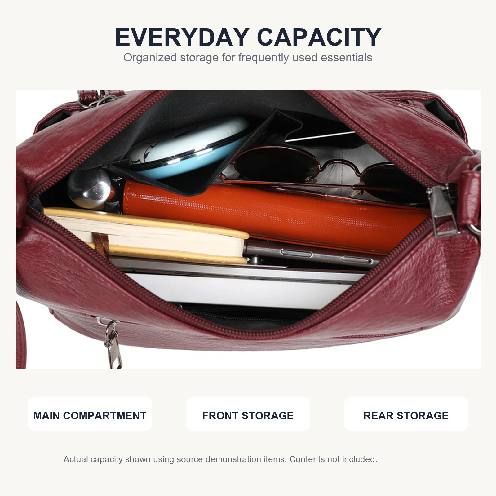 Soft Leather Mother Bag Large Capacity Fashionable Shoulder Crossbody Bag for Women