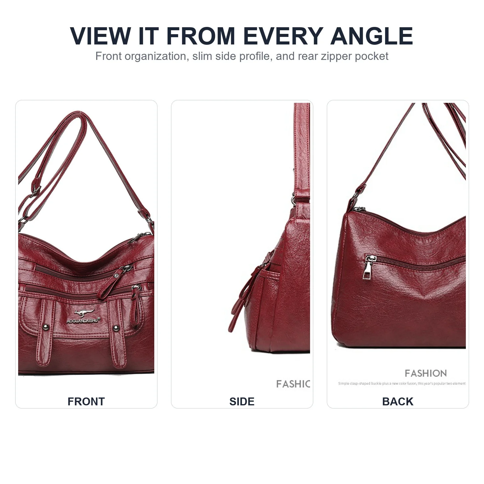Soft Leather Mother Bag Large Capacity Fashionable Shoulder Crossbody Bag for Women