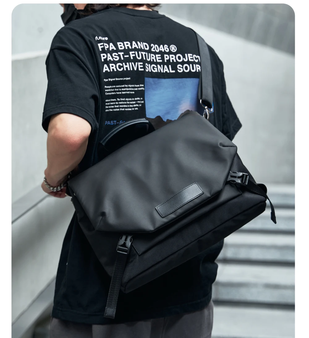 MATE ELAN Waterproof Business Men's Messenger Bag, Multi-functional Laptop Case, Casual Large Capacity Crossbody Bag for Men