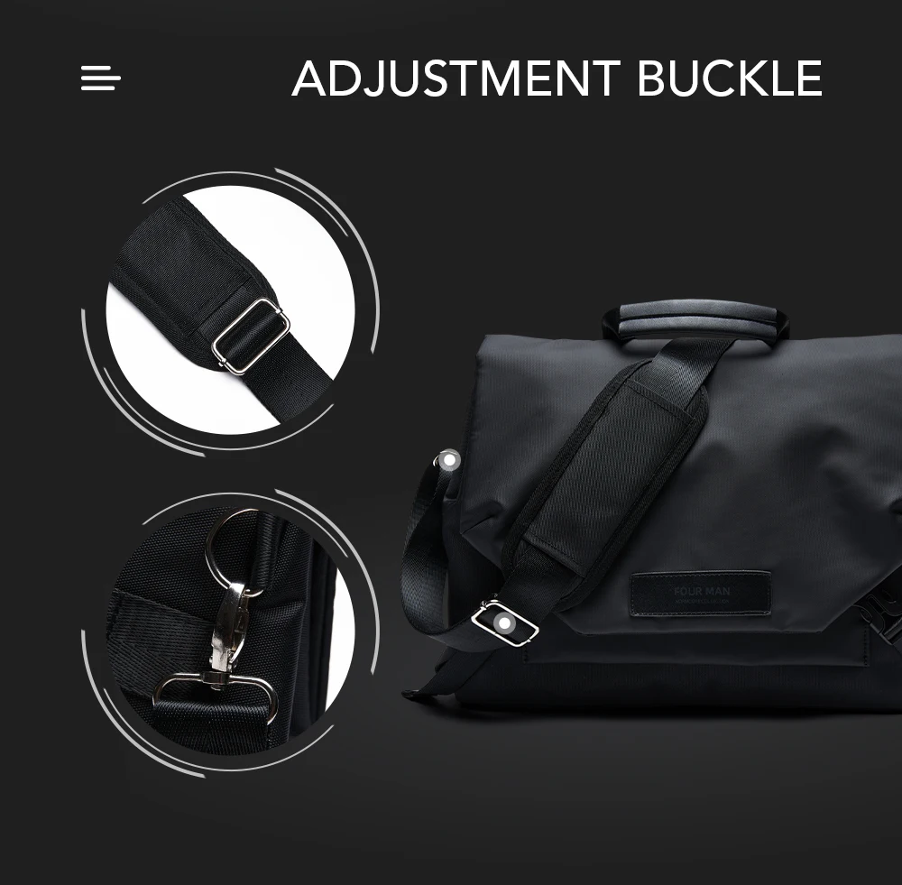 MATE ELAN Waterproof Business Men's Messenger Bag, Multi-functional Laptop Case, Casual Large Capacity Crossbody Bag for Men