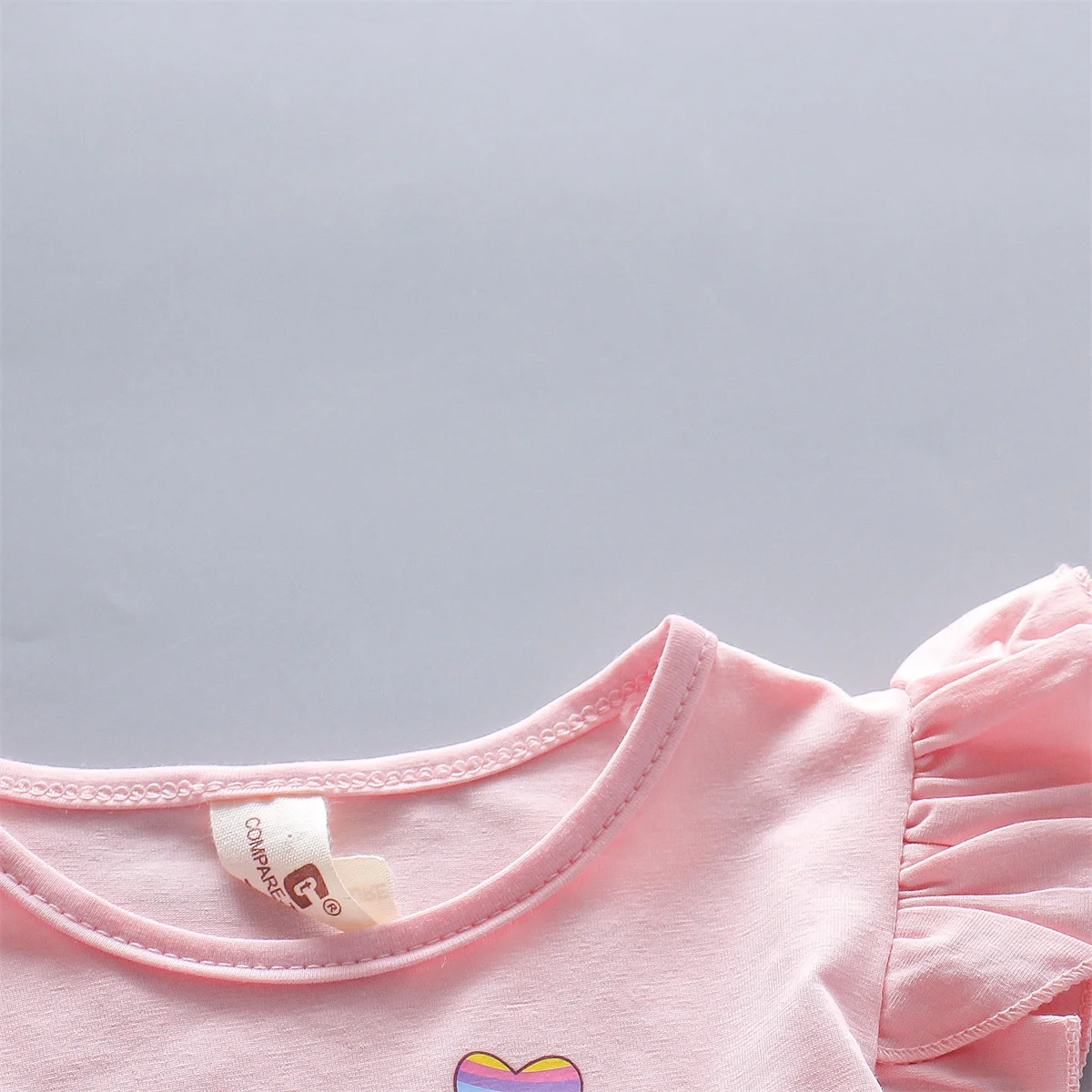 A Cute Girl'S Dress From 0 To 3 Years Old In Summer Sleeveless Love Trojan Horse Print Patchwork Rainbow Mesh Daily Casual Dress