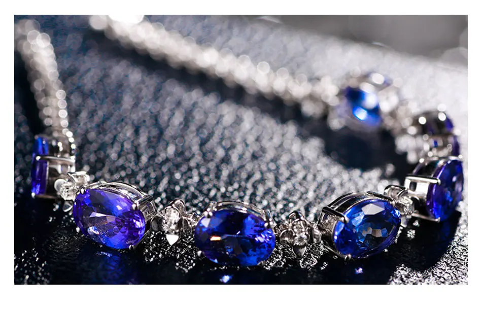 ZDADAN 925 Sterling Silver Sapphire Bracelet Chain For Women Fashion Wedding Jewelry Gift