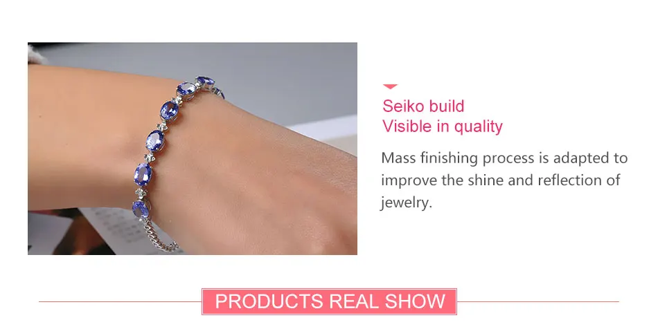 ZDADAN 925 Sterling Silver Sapphire Bracelet Chain For Women Fashion Wedding Jewelry Gift