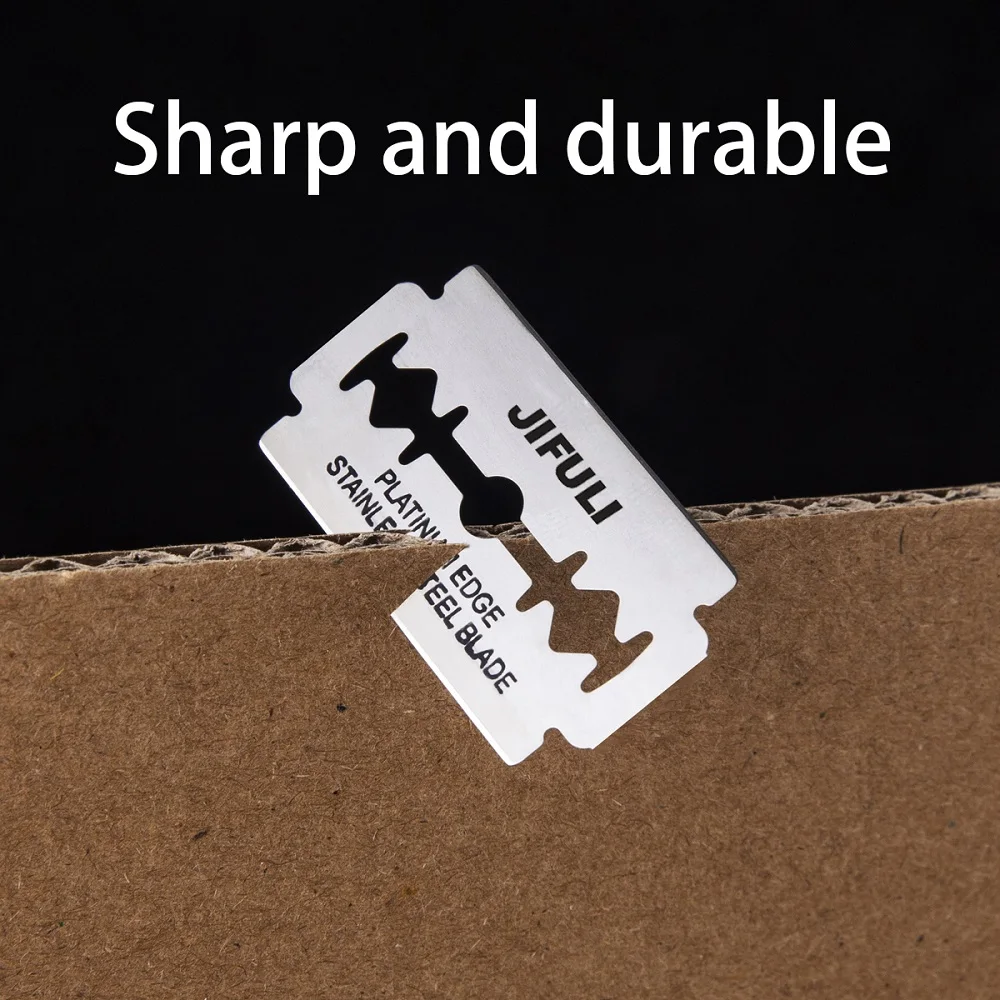 JiFULI 100/200 Pcs/ Quality Double Edge Safety Razor Blade Men And Women Shaving & Hair Removal Replace Stainless Steel Blades