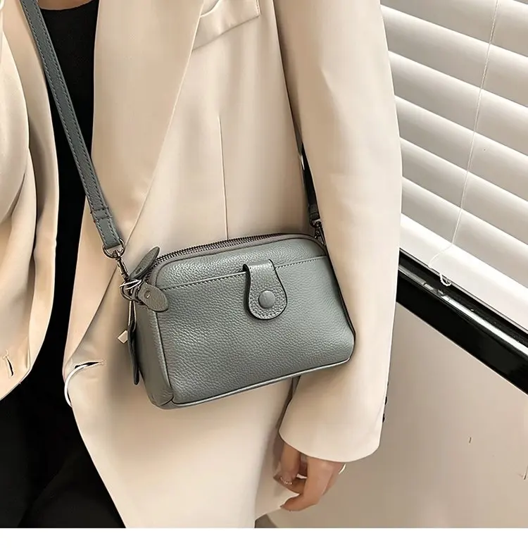 Women Genuine Leather Shoulder Bag New Casual Female Small Crossbody Bags For Women Bag Cell Phone Bag Day Clutches