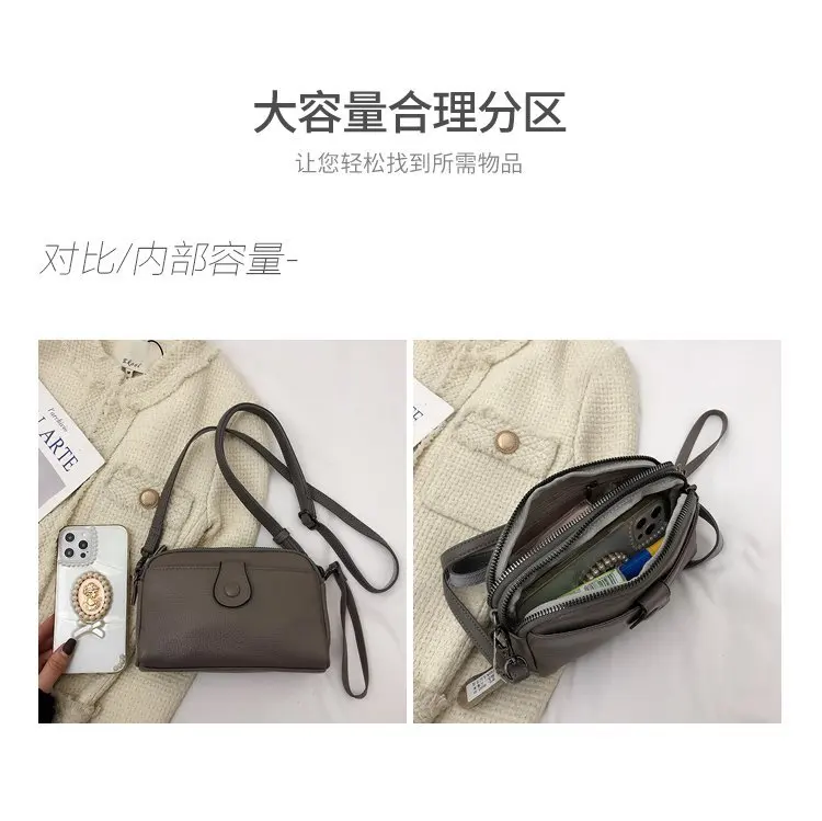 Women Genuine Leather Shoulder Bag New Casual Female Small Crossbody Bags For Women Bag Cell Phone Bag Day Clutches