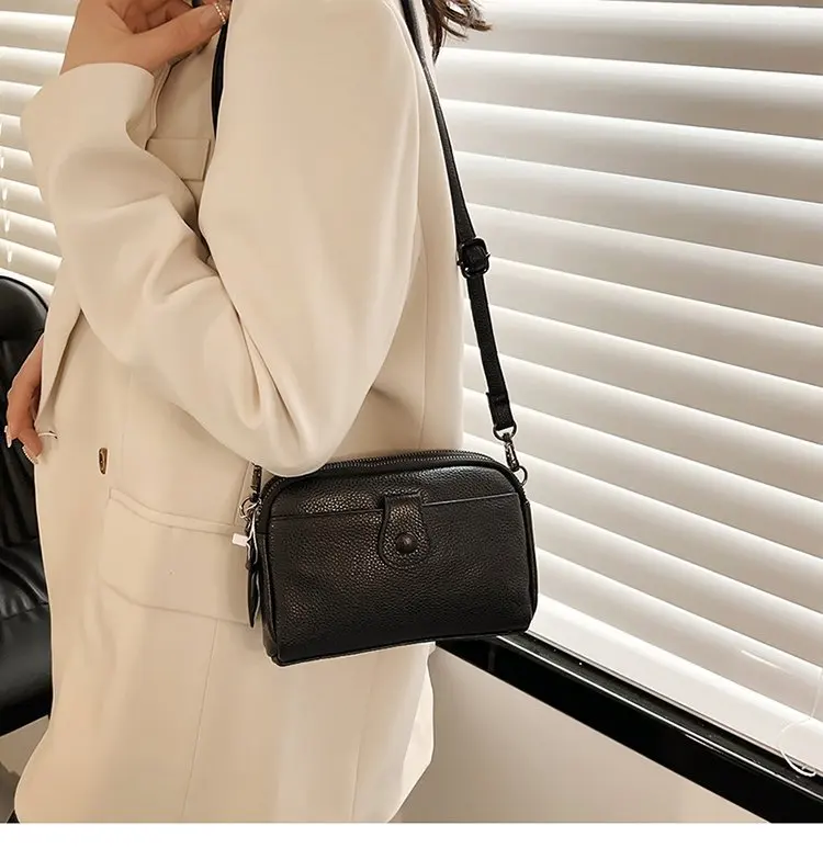Women Genuine Leather Shoulder Bag New Casual Female Small Crossbody Bags For Women Bag Cell Phone Bag Day Clutches