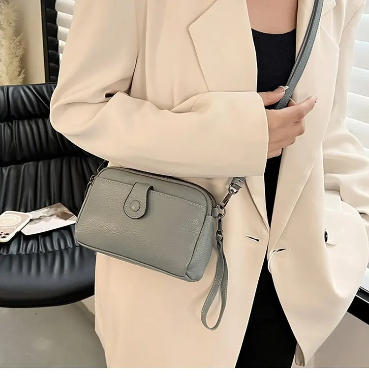 Women Genuine Leather Shoulder Bag New Casual Female Small Crossbody Bags For Women Bag Cell Phone Bag Day Clutches