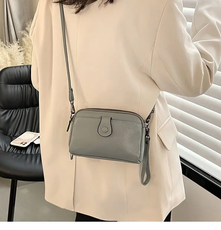 Women Genuine Leather Shoulder Bag New Casual Female Small Crossbody Bags For Women Bag Cell Phone Bag Day Clutches