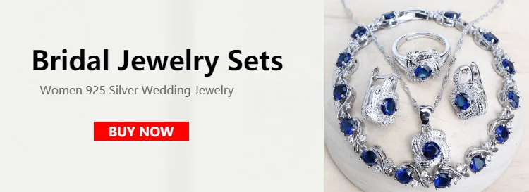 Wedding 925 Silver Jewelry Sets Bridal Black White Zircon Earrings Rings Pendant Necklace Stone Bracelets Set For Women
