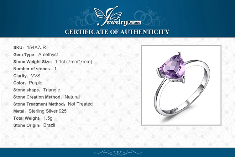 JewelryPalace Genuine Garnet Amethyst Citrine Peridot Blue Topaz 925 Sterling Silver Rings for Women Colorful Gemstone Jewelry