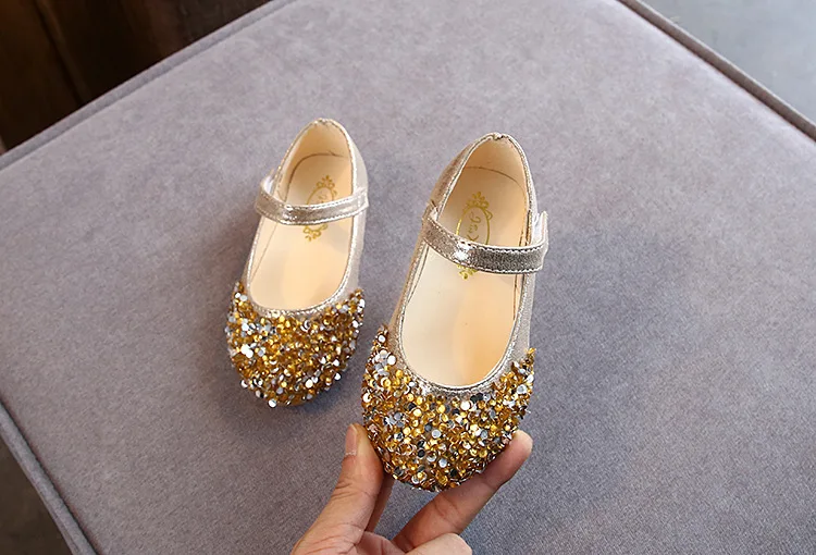 2023 Spring New Children Shoes Girls Princess Shoes Glitter Children Baby Dance Shoes Casual Toddler Girl Sandals
