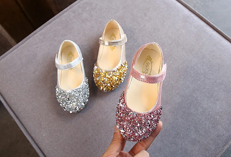 2023 Spring New Children Shoes Girls Princess Shoes Glitter Children Baby Dance Shoes Casual Toddler Girl Sandals