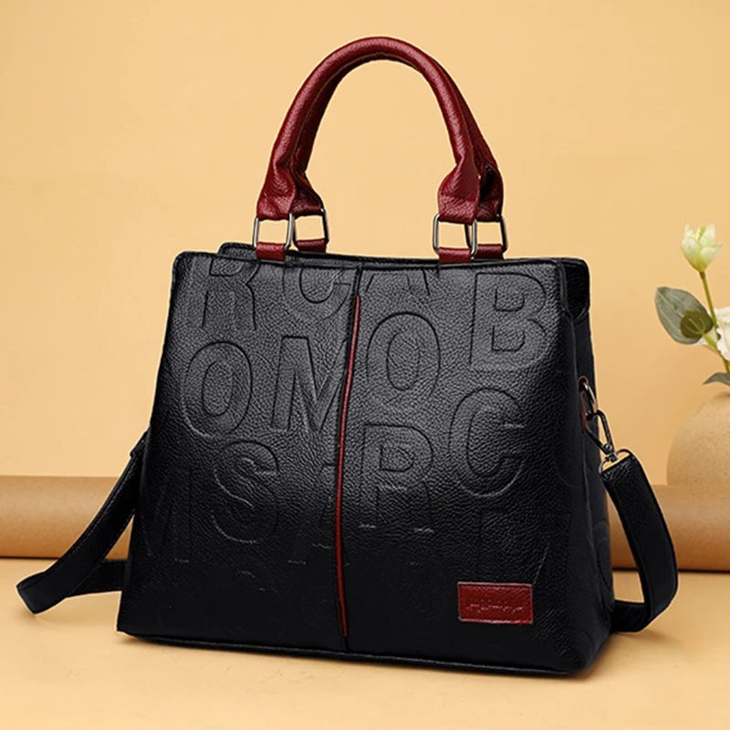 PU Leather Casual Crossbody Bags for Women Ladies Luxury Designer Tote Handbag Female Large Capacity Travel Shoulder Bag Sac