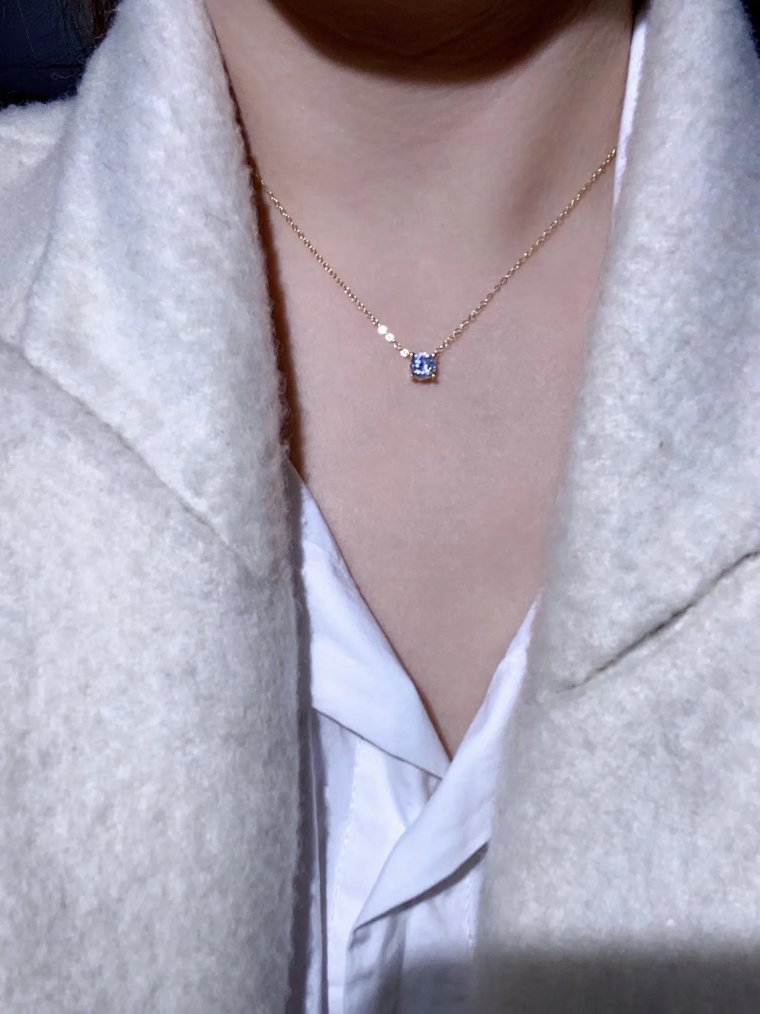 Jkeli S925 Pure silver 18k gold pendant Multi-functional single diamond necklace with six claws Zircon necklace for women gift