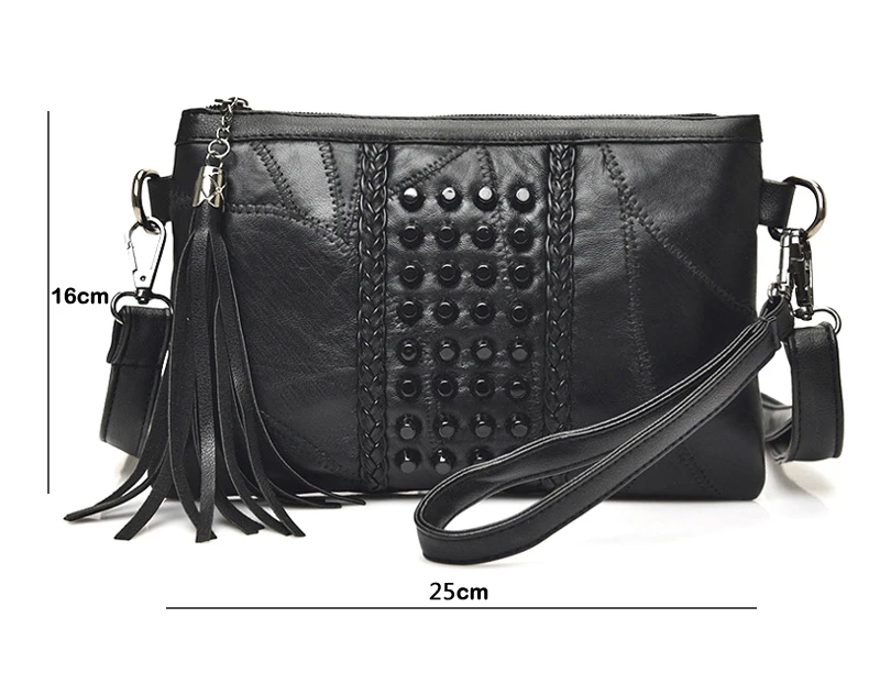 Fashion Tassel Women's Bags Luxury Fringed Handbags Leather Women Messenger Bag For Girls Crossbody Bag Females Clutches
