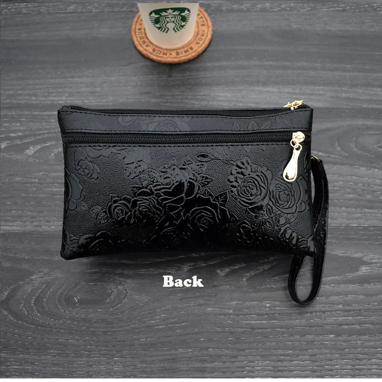 Women's Wallet Four Zipper Long Clutch Bag 3D Knurling Retro Leather Purse Sac Femme Portfel Damski Wristlet Kadın Phone Wallet