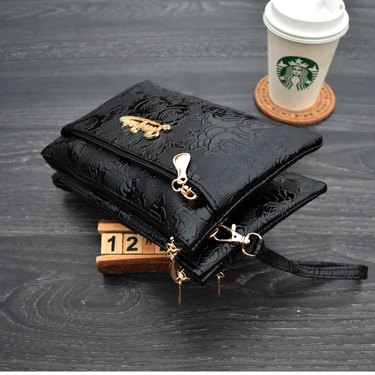Women's Wallet Four Zipper Long Clutch Bag 3D Knurling Retro Leather Purse Sac Femme Portfel Damski Wristlet Kadın Phone Wallet