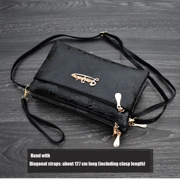Women's Wallet Four Zipper Long Clutch Bag 3D Knurling Retro Leather Purse Sac Femme Portfel Damski Wristlet Kadın Phone Wallet